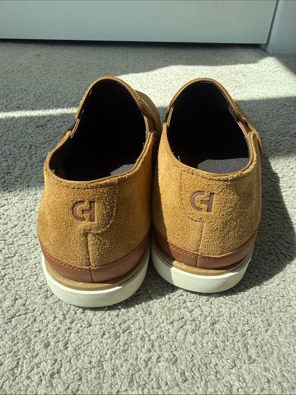 Cole Haan Men’s Slip-On Suede Sneakers in Tan